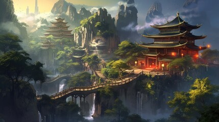 Obraz premium Chinese Style Fantasy Art