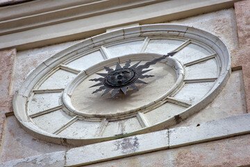 Venetian Facade with Time-keeping Ornate Clock