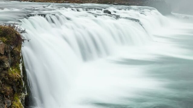 Time lapse of Vatnsleysufoss in Iceland. Also known as Faxi Waterfall