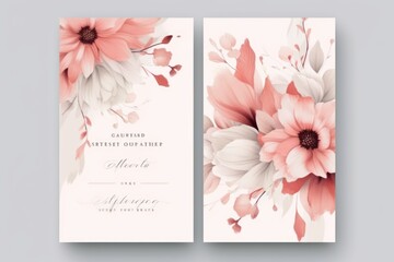 Elegant Colorful Wedding Invitation Card Vector (Generative AI)