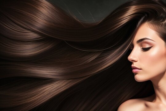 Long healthy hair, generative ai