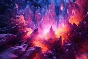 Fototapeta premium Universe frontier abstract ethereal technological purple - Generative AI