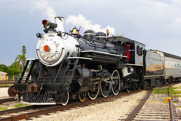 Fototapeta na wymiar Steam train portrait