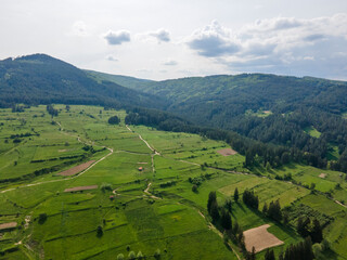 Aerial view of Sredna Gora Mountain, Bulgaria