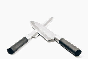 Asian knifes isolated on white