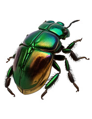green june beetle bug insect grub coleopteran fly entomology animal transparent background cutout ,Generative AI