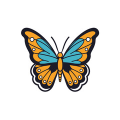 Fototapeta na wymiar Abstract beutiful Butterfly Logo Vector illustration