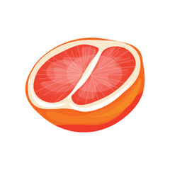 Half of grapefruit on white background