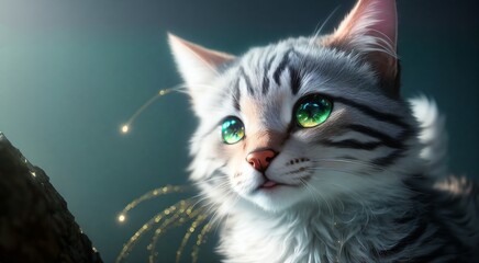 Cute kitten with captivating eyes [AI Generated]