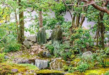京都、本法寺の三巴の庭