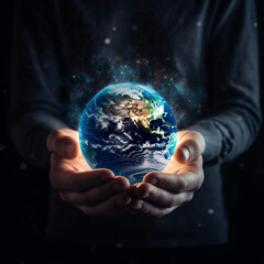 earth in hand, environment, geography, globe