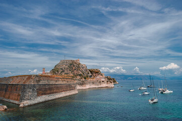 The old fortress of Corfu town in Greece