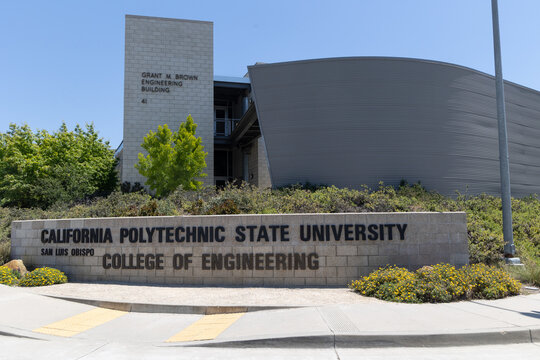 San Luis Obispo, CA - May 19 2023:   College Of Engineering On The Campus Of California Polytechnic State University 