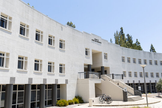 San Luis Obispo, CA - May 19 2023:   Math And Science Building On The Campus Of California Polytechnic State University 