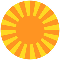 Sun minimalist illustration symmetrical Orange Yellow Bright Sunrays Eye Iris