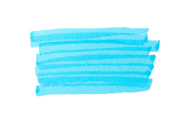 Strokes drawn with light blue marker on white background, top view