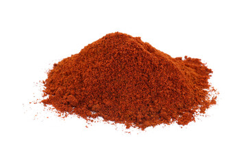 Heap of aromatic paprika powder isolated on white