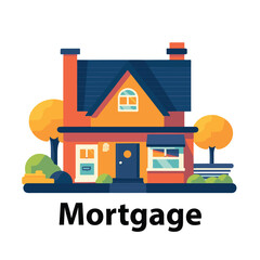 Loan for home, Flat vector of the mortgage. 
