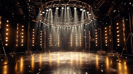 Illuminated tomorrow Step onto an empty stage Generative AI