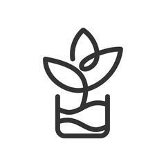 plant logo template. Icon Illustration Brand Identity. Isolated and flat illustration. Vector graphic