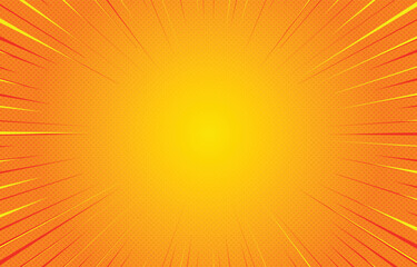 Obraz premium sunburst effect background vector design pop art style with halftone