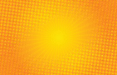 sunburst effect background vector design pop art style with halftone