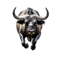 Fototapeta premium silver gaur charges 