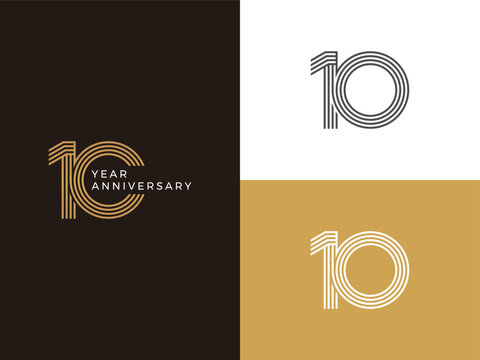 10 year anniversary vector template, number 10 ten design illustration 