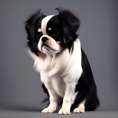 An illustration dog(Japanese Chin)