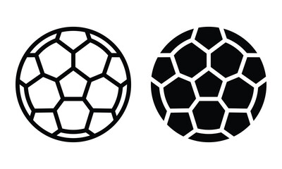 Fototapeta premium Soccer icon with outline and glyph style.