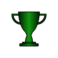 Trophy cup on white.