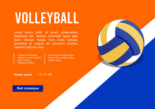 Great simple volleyball background design for any media	