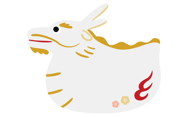 竜の土鈴（置物）、2024年辰年の年賀状用素材