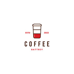 coffee energy logo design retro hipster vintage