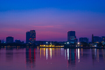 Fototapeta premium Sunset at Ho Tay Ha Noi