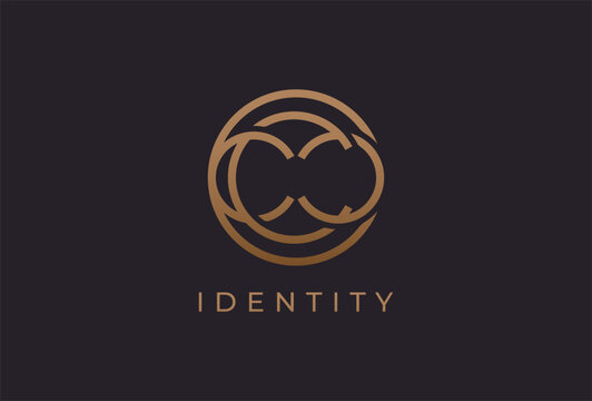 Abstract initial letter CCC logo,usable for branding and business logos, Flat Logo Design Template, vector illustration
