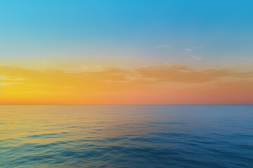 Naklejka na ściany i meble sunset over the sea, bright multi-colored sky and sun over the sea at sunrise, panorama