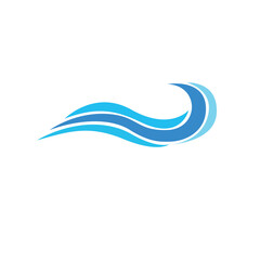 Wave. Wave Vector. Wave Logo. Blue Color.