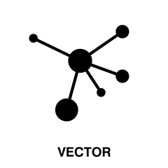 hub network conection icon flat illustration on white background..eps