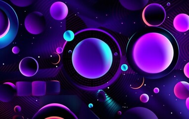 Neon Galactic Symphony: Mesmerizing Geometric Patterns and Cosmic Scenes, a Dazzling Collection for your Space-themed Dreams, Generative AI
