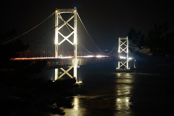 Night View of Oonaruto Bridge in-between Tokushima and Hyogo, Japan - 日本 兵庫 徳島 大鳴門橋 夜景