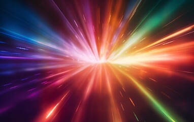 Fototapeta na wymiar Dazzling Rainbow Spectrum: Mesmerizing Anamorphic Lens Flare Wallpaper in 8K, Dark Palette, Tightly Cropped Compositions, Cross-Processed Elegance, Generative AI