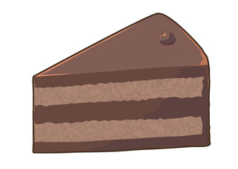 チョコレートケーキのイラスト