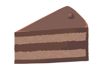 チョコレートケーキのイラスト