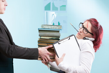 Workplace power abuse, overloading the overworked woman