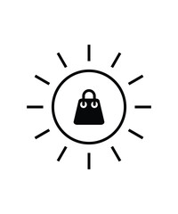 shopping bag icon, vector best flat icon.
