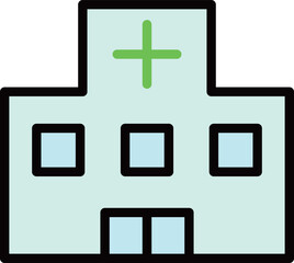 Fototapeta premium ミニカラー医療アイコン 病院 