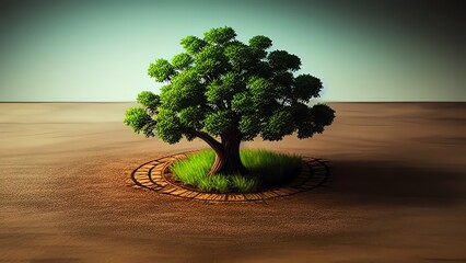tree on the ground