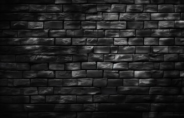 brick wall, black brick wall, dark brick texture, gloomy grunge background