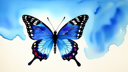 butterfly on a blue background